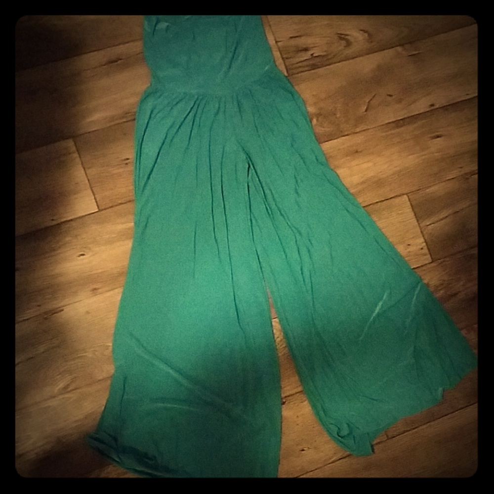 2/$15 Teal-Mint color Minx Crinkle  Palazzo Pants